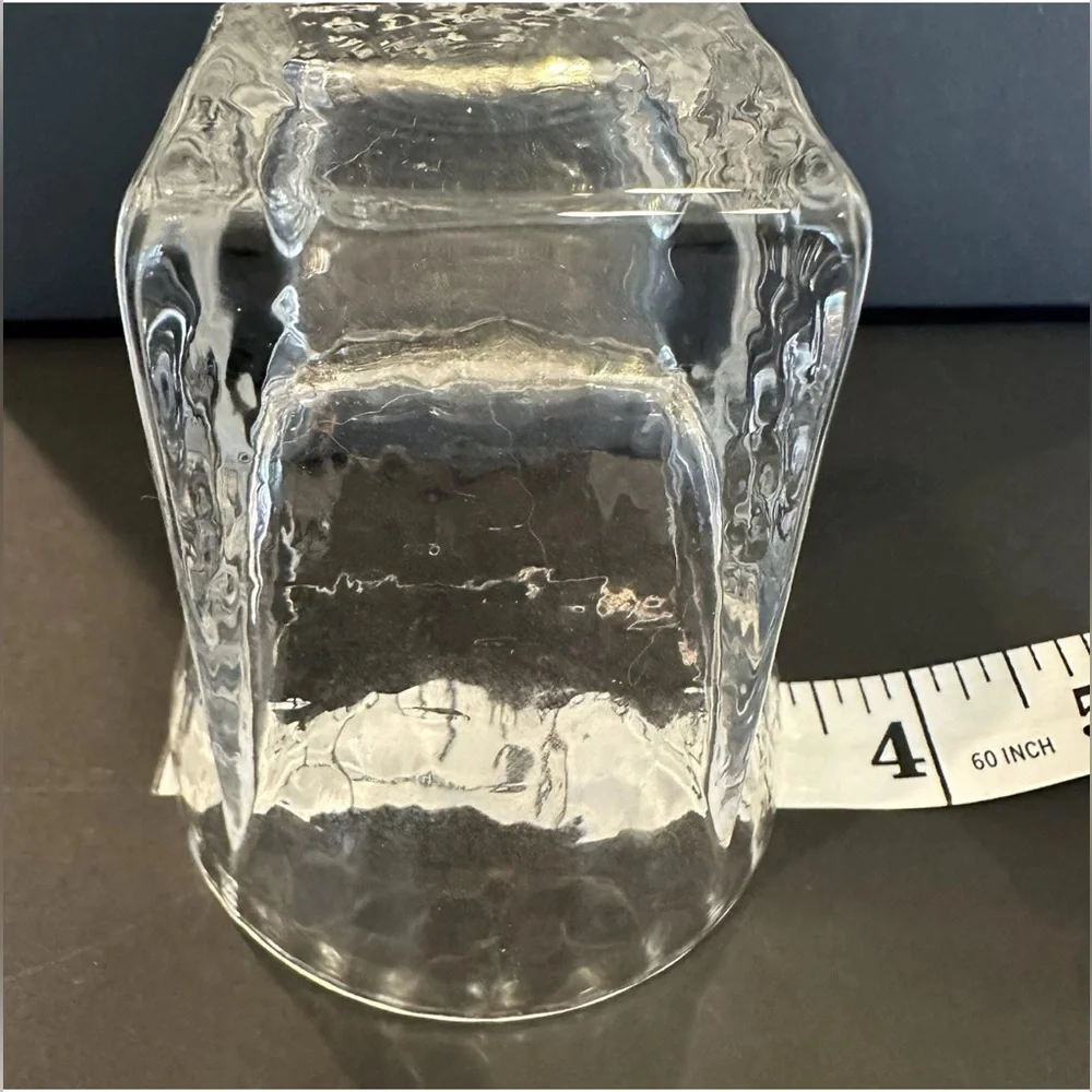 MCM Ice Cube Cocktail Glass Set of 5 Square Base St Regis UV Manganese Glow
